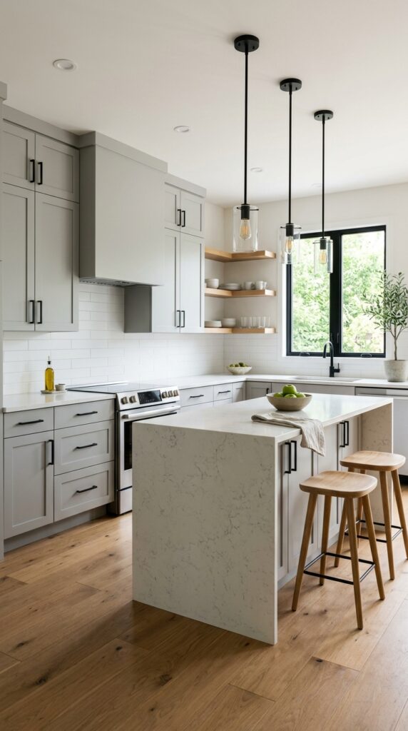 Shaker Cabinet Doors with a Soft Neutral Finish