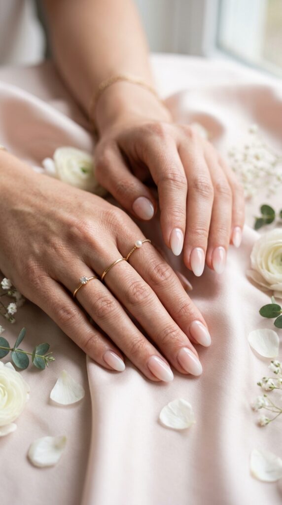 Short Almond Ombre Nails