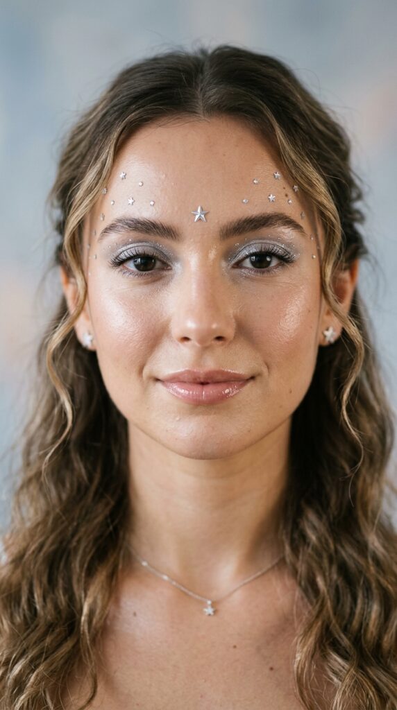 Silver Forehead Star Design