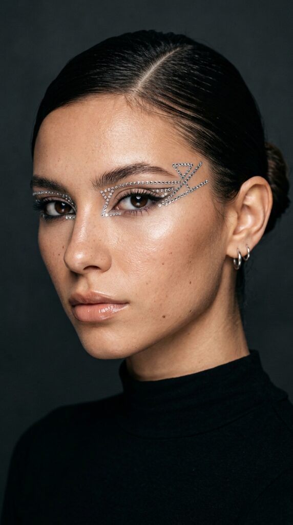 Silver Geometric Face Jewels