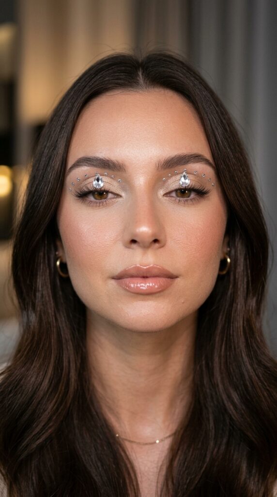 Silver Metallic Eyelid Jewels