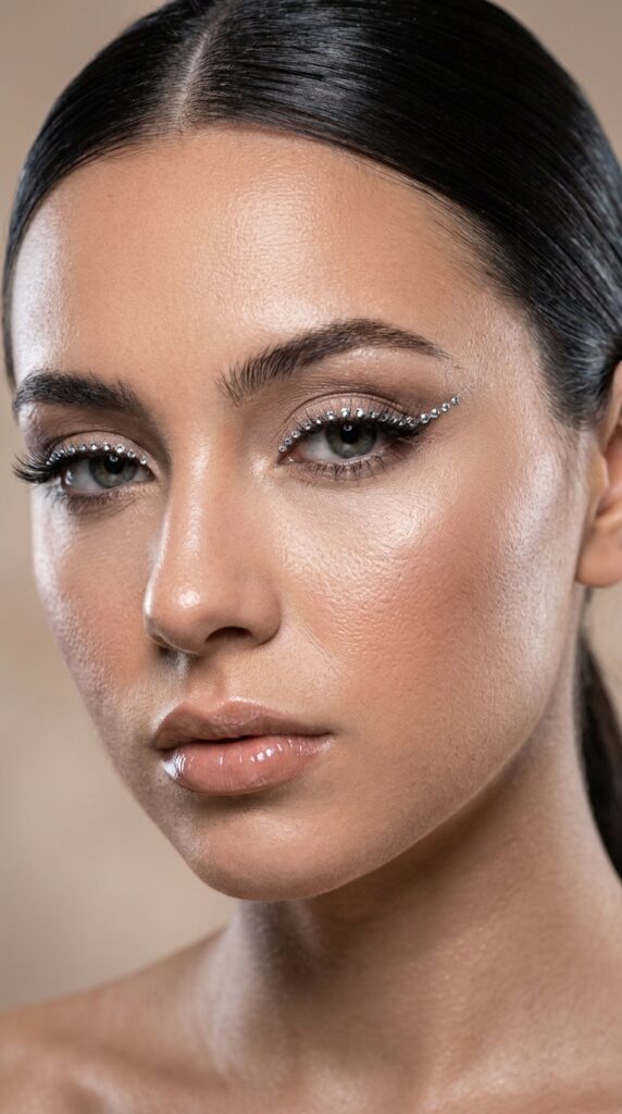 Silver Rhinestone Eyeliner