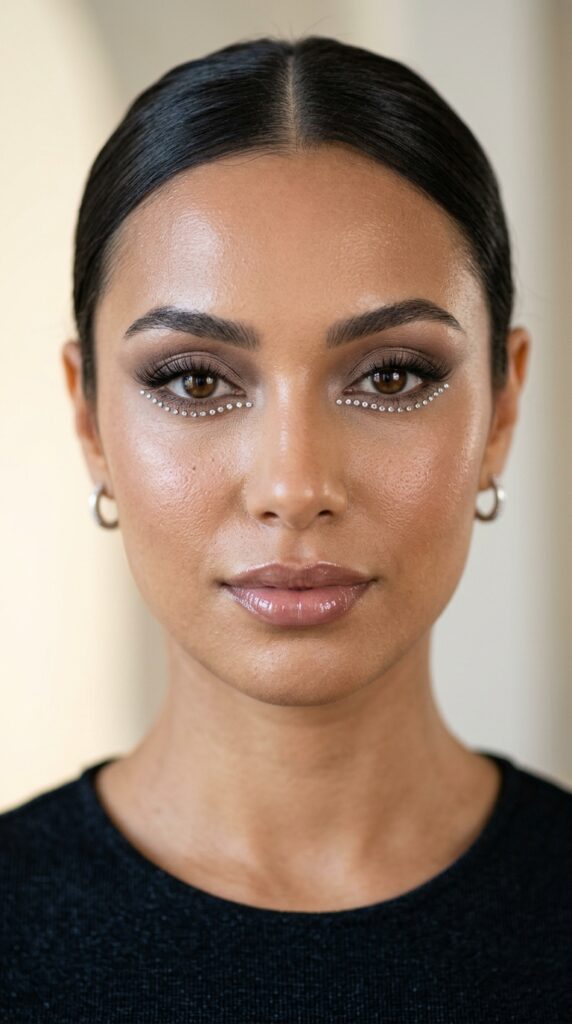 Silver Rhinestone Under Eye