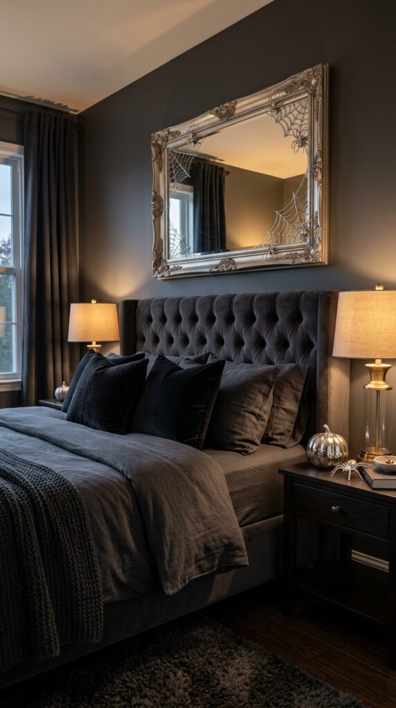 Silver Web Bedroom Decor