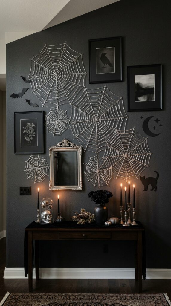 Silver Web Wall Display