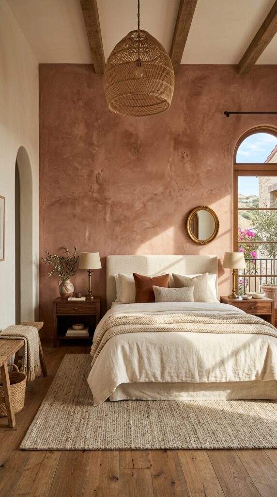 Terracotta Limewash Feature Wall