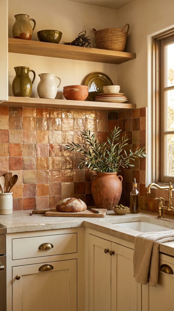 Terracotta Zellige-Inspired Backsplash