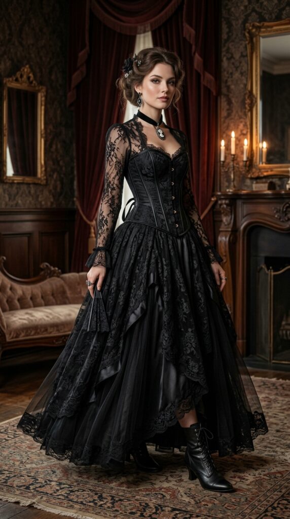 Victorian Lace Corset Gown
