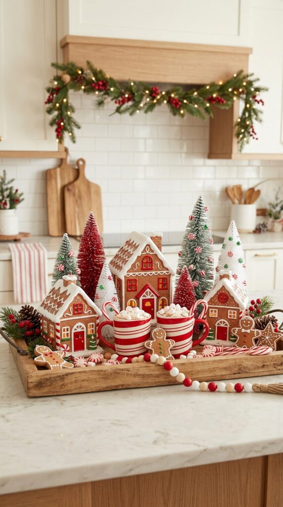 Candy Cane and Gingerbread House Theme