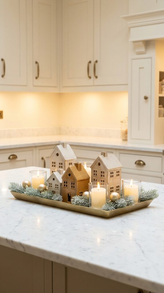 Elegant Gingerbread House Kitchen Centerpiece