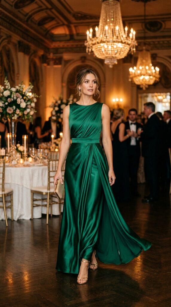 Emerald Green Evening Gown