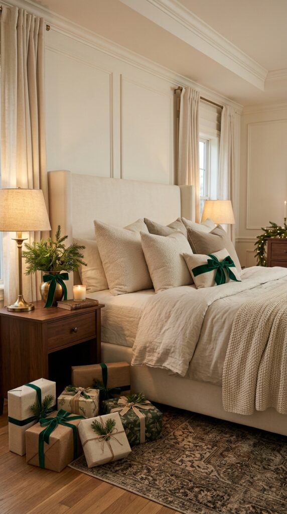 Emerald Velvet Ribbon Bedroom Decor