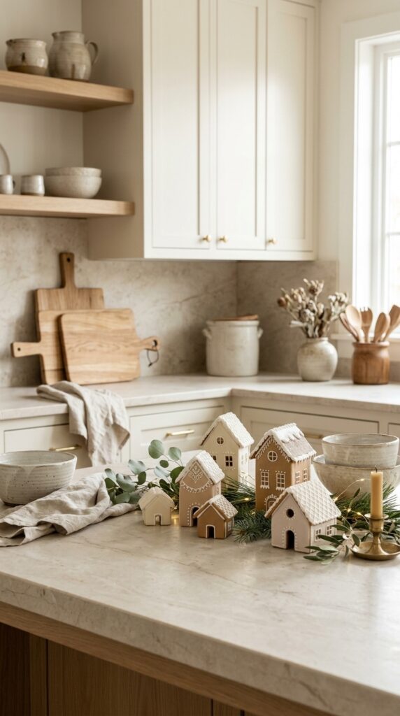 Neutral Gingerbread House Kitchen Decor
