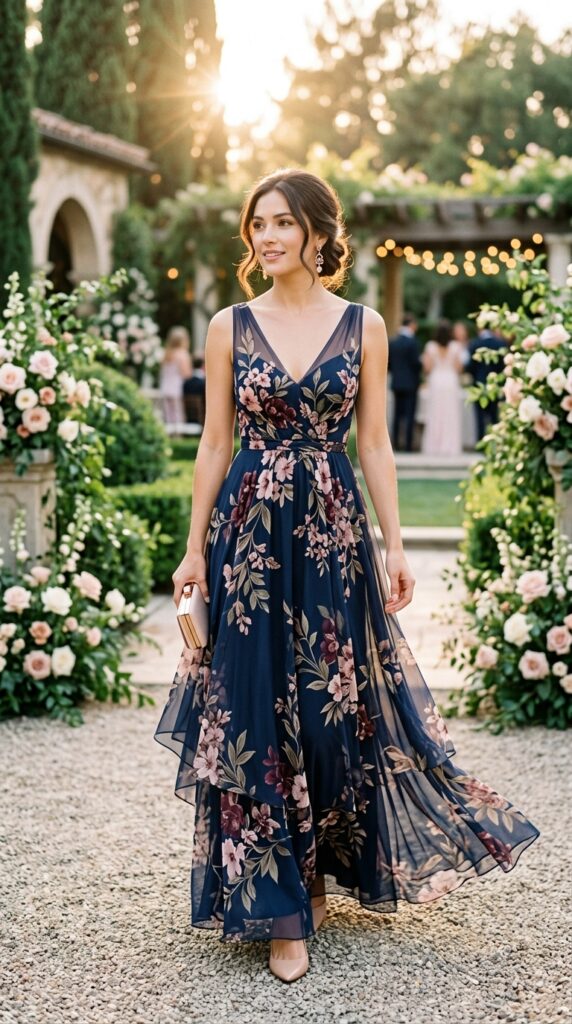 Romantic Floral Evening Gown
