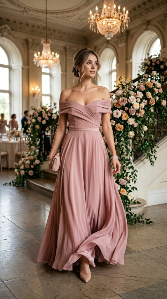 Romantic Off the Shoulder Dress