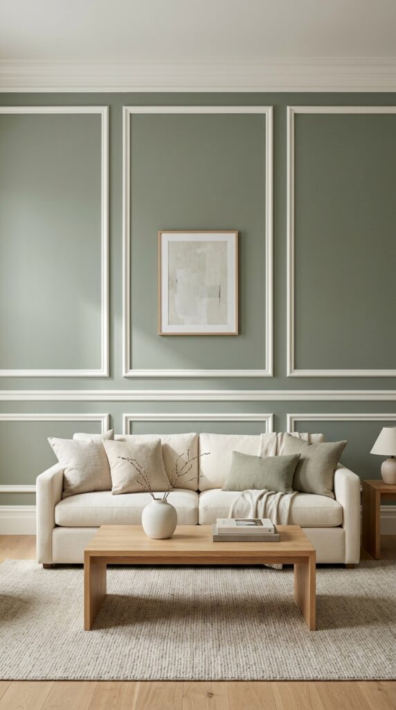Two-Tone Picture Frame Molding Walls
